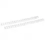 LMG Signaltechnologie 100 dorsi per rilegatura Twin Loop bianchi 6,4 mm per 30 fogli