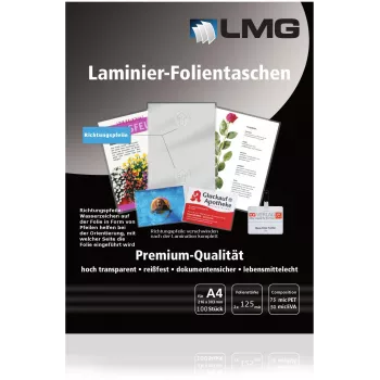 Pellicole plastificatrici LMG A4 lucide 125 micron 100 pezzi