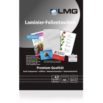 Pellicole plastificatrici LMG A3 lucide 125 micron 100 pezzi