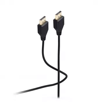 SHIVERPEAKS Flexline Cavo DisplayPort 1.2, connettore su connettore, UHD 4K, extra sottile, nero, 0,5 m