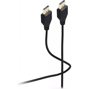 SHIVERPEAKS Flexline Cavo DisplayPort 1.2, connettore su connettore, UHD 4K, Extra Slim, nero, 2,0 m (FL31-49035)