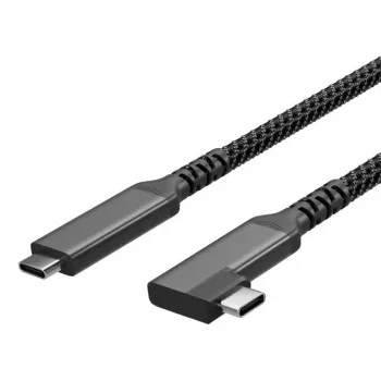 S CONN S/CONN maximum connectivity cavo di ricarica USB-C su USB-C 3.2 100W PD in tessuto 90° - cavo - digitale/dati