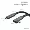 S CONN S/CONN maximum connectivity cavo di ricarica USB-C su USB-C 3.2 100W PD in tessuto 90° - cavo - digitale/dati