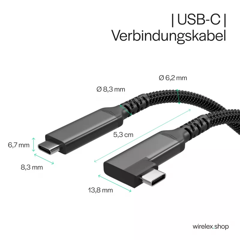 S CONN S/CONN maximum connectivity cavo di ricarica USB-C su USB-C 3.2 100W PD in tessuto 90° - cavo - digitale/dati