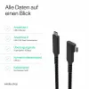 S CONN S/CONN maximum connectivity cavo di ricarica USB-C su USB-C 3.2 100W PD in tessuto 90° - cavo - digitale/dati