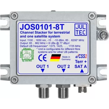 JULTEC JOS0101-8T convertitore Unicable II JESS 1x fibra ottica FC/PC 8x ricevitore