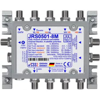 Jultec JRS0501-8M multiswitch a 8 vie 4 ingressi SAT 1 ingresso terrestre