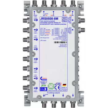 JULTEC JRS0508-8M multiswitch Unicable II / JESS, 5 ingressi, 8 uscite, 64 user band