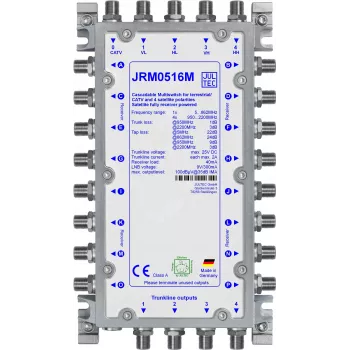 JULTEC JRM0516M multiswitch a 16 vie con 4 ingressi SAT e 1 ingresso terrestre