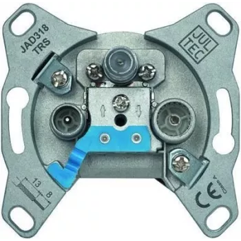 JULTEC JAD318TRS presa passante per antenna, 3 fori, 18 dB, disaccoppiata a diodi, SAT/TV/Radio, da incasso