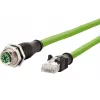METZ CONNECT cavo di rete Cat6a M12 a RJ45 1m verde S/FTP senza alogeni