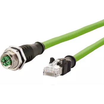 METZ CONNECT cavo di rete Cat6a M12 a RJ45 1m verde S/FTP senza alogeni