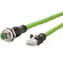 METZ CONNECT cavo di rete Cat6a M12 a RJ45 1m verde S/FTP senza alogeni