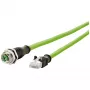 METZ CONNECT cavo di rete - 5m Cat6a S/FTP M12 a RJ-45 verde