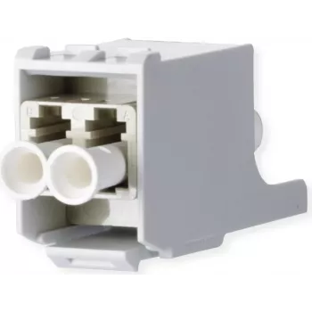 METZ CONNECT modulo LC duplex multimodale OpDAT, ferula in ceramica, beige