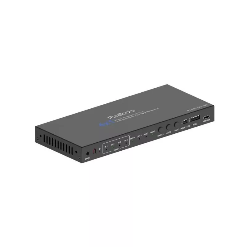 PureLink switch HDMI 2.1 4x1 - 48Gbps - 8K 60Hz 4:2:0 audio 12-bit con de-embedding e switch KVM - 4 porte