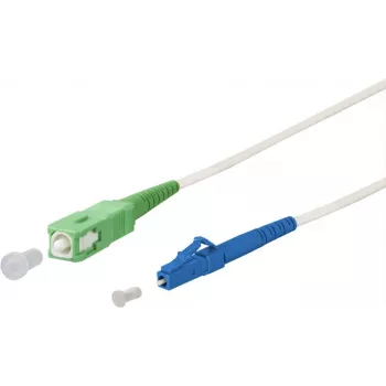 METZ CONNECT OpDAT cavo patch SC-S APC/LC-S OS2 bianco 2,0 m