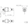 METZ CONNECT E-DAT Industry IP67 V4 accoppiatore per cavo RJ45 inserto Field Jack Cat.6