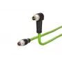 METZ CONNECT cavo patch M12 codifica X 1 m Cat.6A S/FTP PUR verde 142M2X1A010