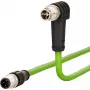 METZ CONNECT 142M2X1B050 M12 cavo di rete Cat6a, 8 poli dritto ad angolato, 5 m, S/FTP, verde