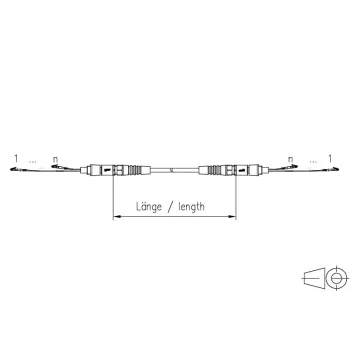 METZ CONNECT OpDAT VIK Cavo universale 12x OS2 LC-LC, 50 m