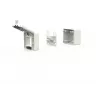 METZ CONNECT 1309470002KI scatola a parete per modulo IP44 con coperchio a ribalta e serratura, 2 inserti modulo, grigio chiaro (RAL 7035)