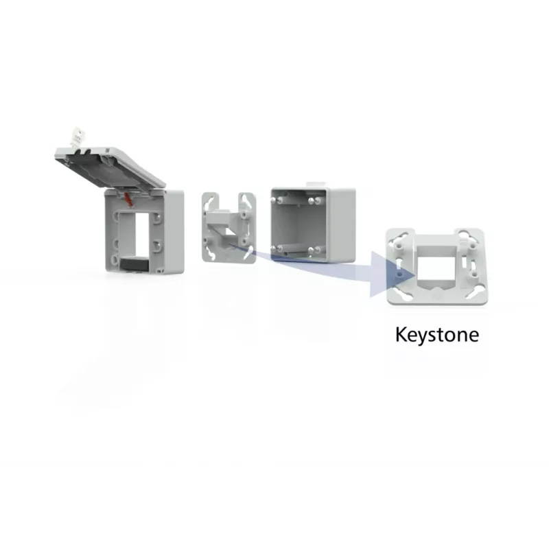 METZ CONNECT scatola a parete IP44 grigio per modulo Keystone 1309470003KI