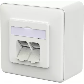METZ CONNECT E-DAT C6A IDC presa a parete bianco traffico - accessorio per rete