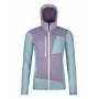 Felpa con cappuccio donna Ortovox Fleece Grid - glacier grey