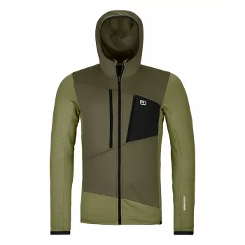 Ortovox Fleece Grid Hoody felpa con cappuccio Wild Herbs M