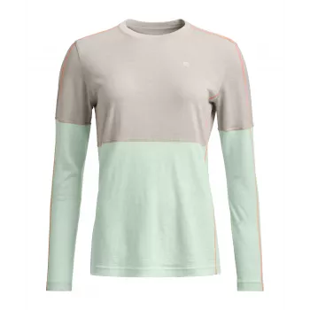 Ortovox 185 Rock N Wool Long Sleeve maglia intima tecnica donna - White Tea, taglia M