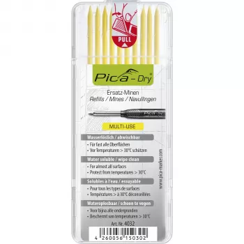 PICA-MARKER Pica DRY Refills giallo - 10 mine, 2,8 mm, idrosolubili