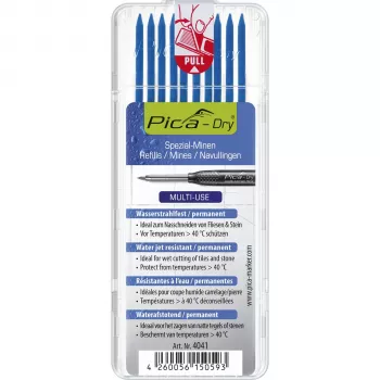 PICA-MARKER Pica DRY Refills blu - 10 mine, 2,8 mm, 125 mm