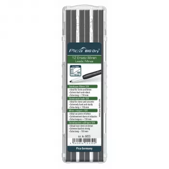 Pica BIG DRY mine per scalpellini 10H - confezione da 12, 2x5 mm, grafite