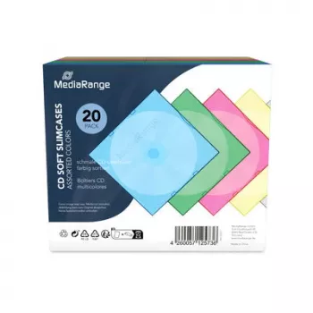 MEDIARANGE Retail Pack CD Soft Slim Case Color (5x4) - 20 Slim Case assortiti