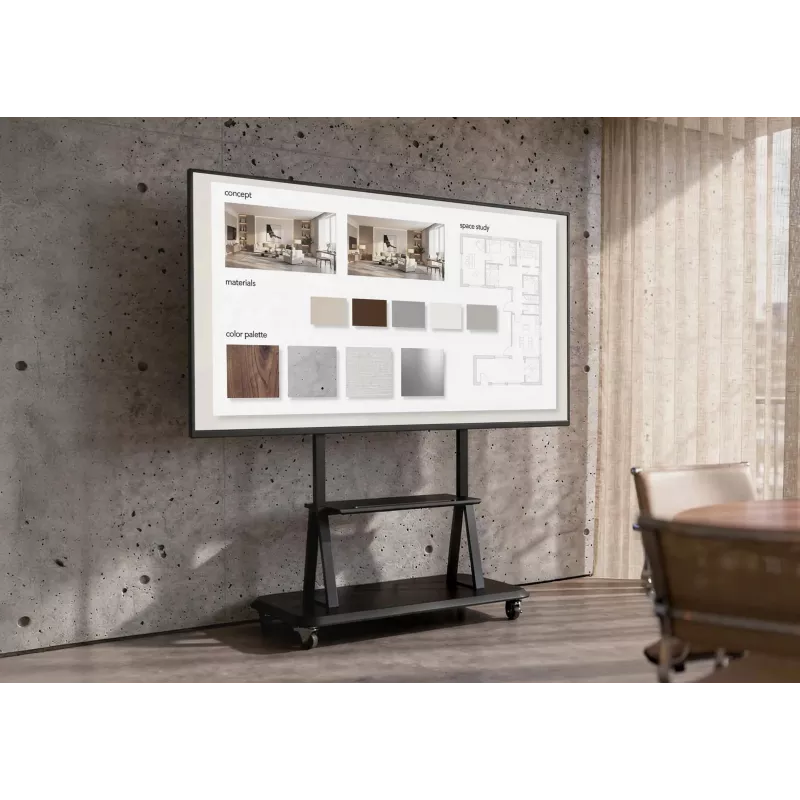 CELEXON Professional Adjust-55120MP Supporto mobile per display per schermi da 55-120 pollici, nero opaco