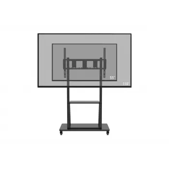 Celexon Economy 55110MP Supporto mobile TV per schermi piatti, acciaio verniciato, nero opaco, dimensione schermo 139,7-279,4 cm (55-110 pollici)