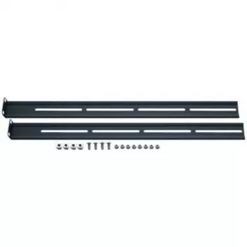 AIXCASE AIX-19K1UMR-B Set guide a estrazione con tastiera per rack - nero - 1U - 19 pollici