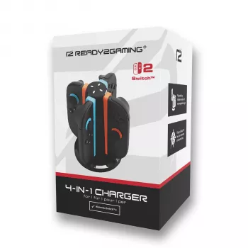 Ready2Gaming Nintendo Switch 2 4 in 1 Charger - Caricabatterie per Joy-Con e Pro Controller