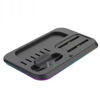 ready2gaming Nintendo Switch 2 dock di ricarica - caricabatterie per 4 Joy-Con con indicatori LED, nero