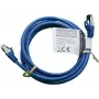 IT-BUDGET cavo patch Premium Full Copper - Flex AWG 26 - Cat.8.1 - 2000 MHz - senza alogeni - PoE+ - 40 Gbit - blu - 2 m