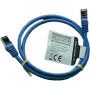 IT-BUDGET Cavo patch Premium Full Copper - Flex AWG 26 - Cat.8.1 - 2000 MHz - senza alogeni - PoE+ - 40 Gbit - blu - 1 m