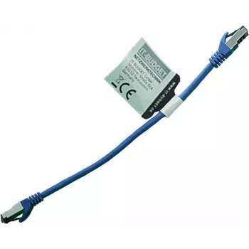 IT-BUDGET Cavo patch Premium Full Copper - Flex AWG 26 - Cat.8.1 - 2000 MHz - senza alogeni - PoE+ - 40 Gbit - blu - 0,5 m