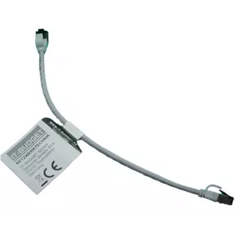 IT-BUDGET Cavo patch Premium Full Copper - Slim AWG 28 - Cat.8.1 - 2000 MHz - senza alogeni - PoE+ - 40 Gbit - grigio - 0,15 m