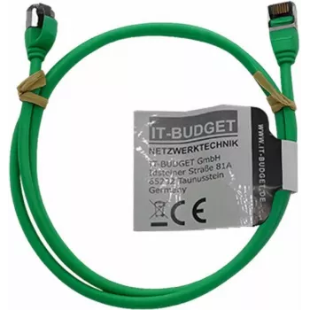 IT-BUDGET Cavo patch Premium Full Copper - Slim AWG 28 - Cat.8.1 - 2000 MHz - senza alogeni - PoE+ - 40 Gbit - verde - 1,5 m (90ITBSLIM81PK15GR)