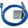 IT-BUDGET Cavo patch Premium Full Copper - Slim AWG 28 - Cat.8.1 - 2000 MHz - senza alogeni - PoE+ - 40 Gbit - blu - 2 m