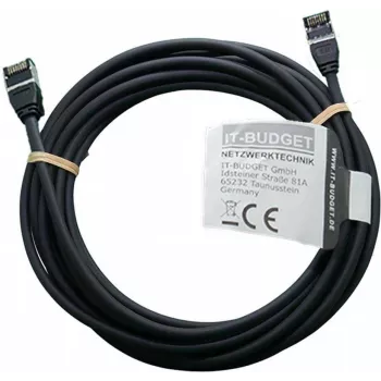 IT-BUDGET Cavo patch Premium Full Copper - Slim AWG 28 - Cat.8.1 - 2000 MHz - senza alogeni - PoE+ - 40 Gbit - nero - 5 m (90ITBSLIM81PK5S)
