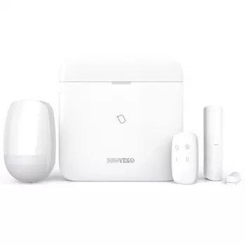 INKOVIDEO INKO-PRO-KIT kit di videosorveglianza NVR 4 canali con 4 telecamere IP 4MP, HDD 2TB, PoE, visione notturna, IP66