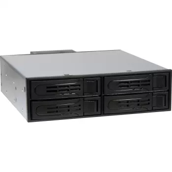 Inter-Tech IPC ST-5244 rack mobile hot-swap 4 vani 2,5 pollici SATA/SAS per vano 5,25 pollici, nero