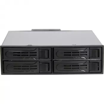 Inter-Tech IPC ST-5244 rack mobile hot-swap 4 vani 2,5 pollici SATA/SAS per vano 5,25 pollici, nero